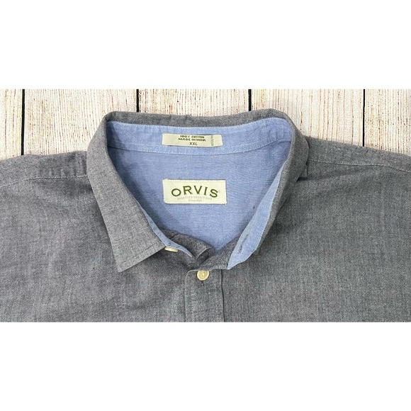 ORVIS Tech Chambray Short-Sleeved Work Shirt Size XXL - Picture 3 of 4